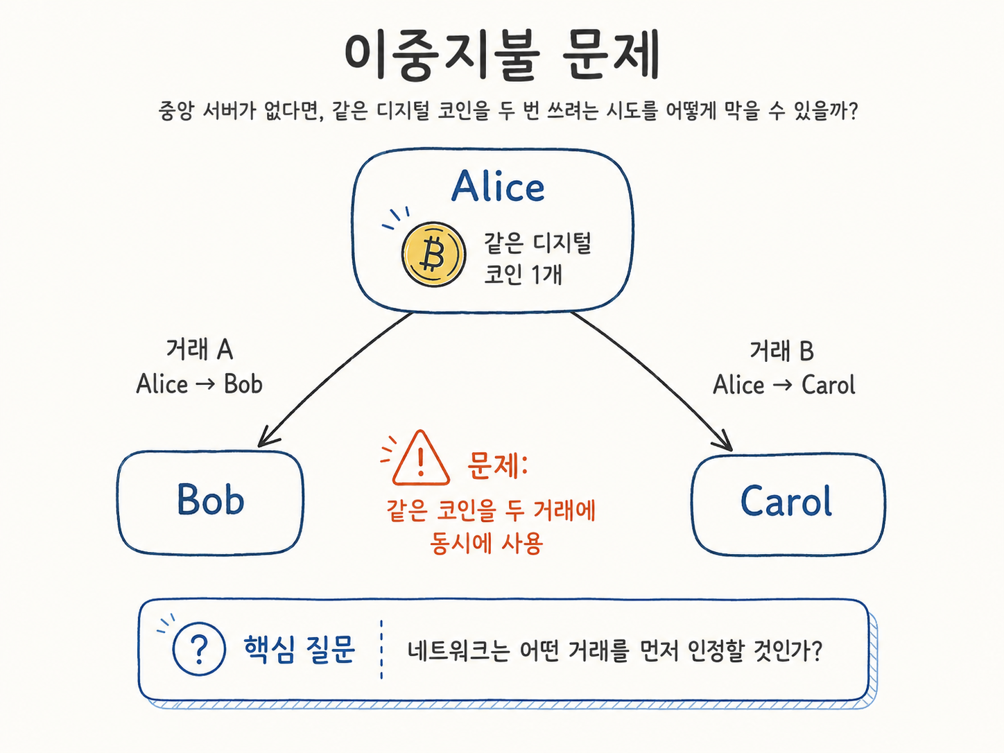 이중지불 문제 도식